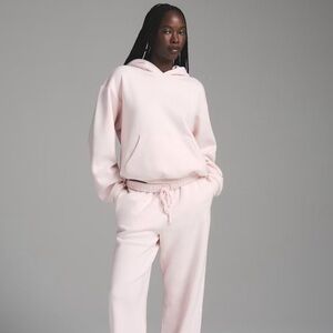 Skims Cotton Fleece Classic Hoodie Barely Pink